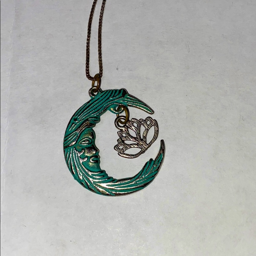 Moon & Lotus Pendant necklace